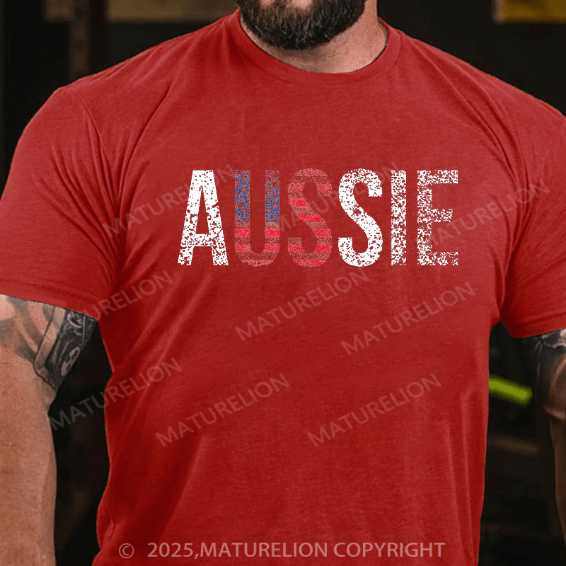 Maturelion Men's T-shirt Funny Aussie Australia Gift For Men T-shirt