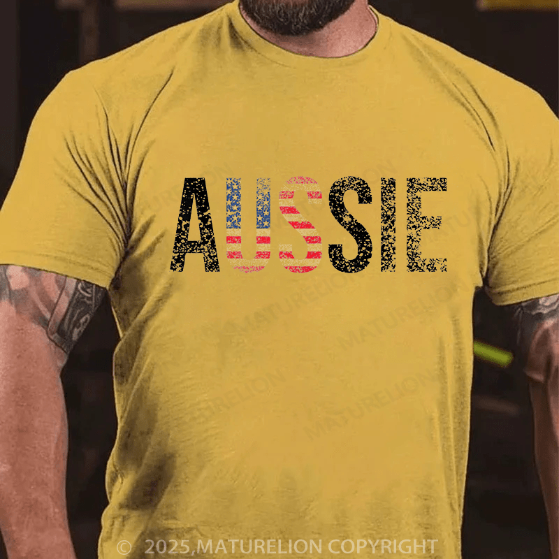 Maturelion Men's T-shirt Funny Aussie Australia Gift For Men T-shirt