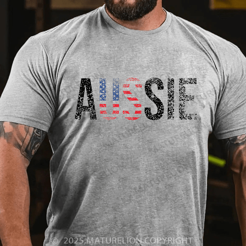 Maturelion Men's T-shirt Funny Aussie Australia Gift For Men T-shirt
