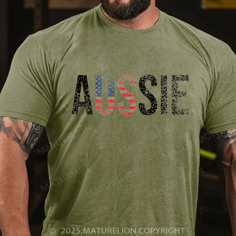 Maturelion Men's T-shirt Funny Aussie Australia Gift For Men T-shirt