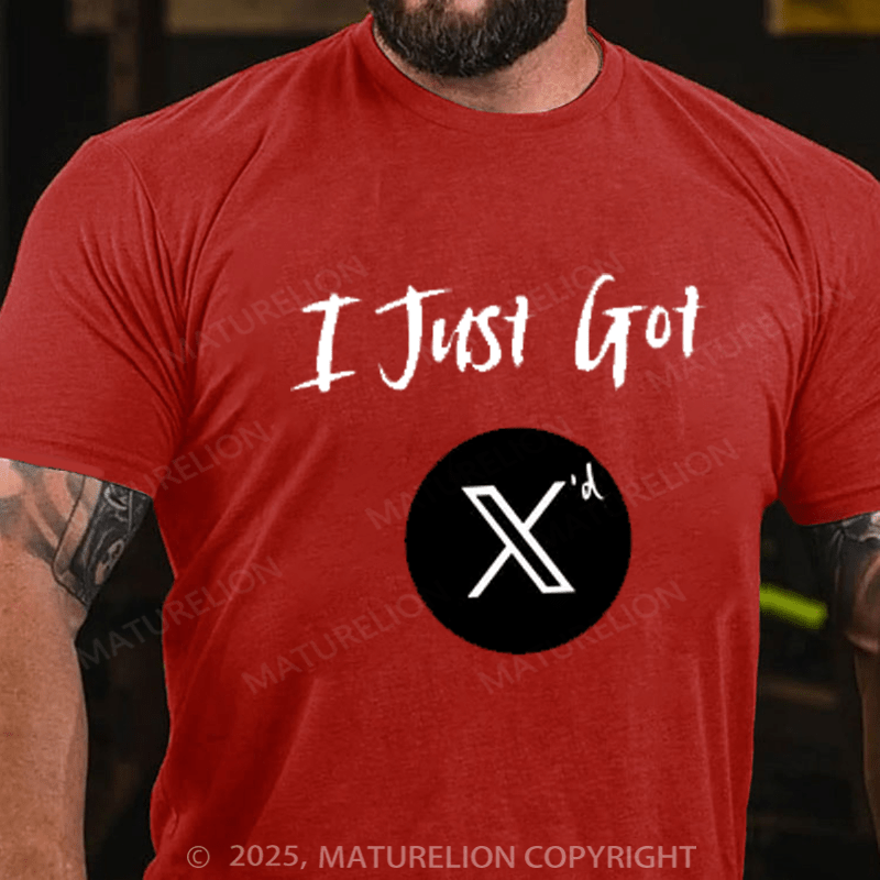 Maturelion Men's T-shirt I Just Got X'd Cotton T-shirt