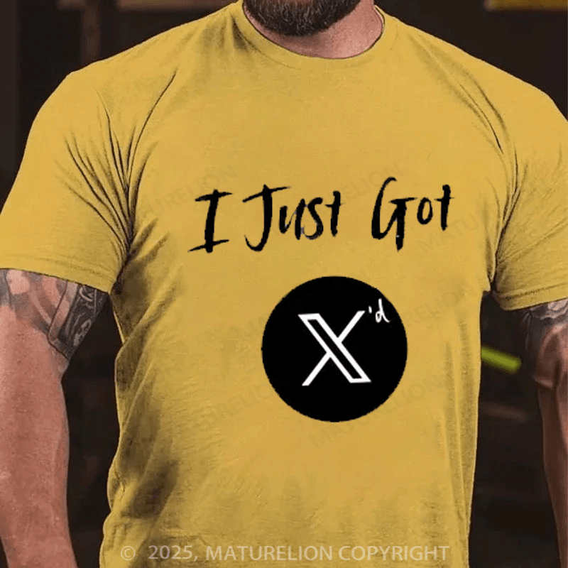Maturelion Men's T-shirt I Just Got X'd Cotton T-shirt