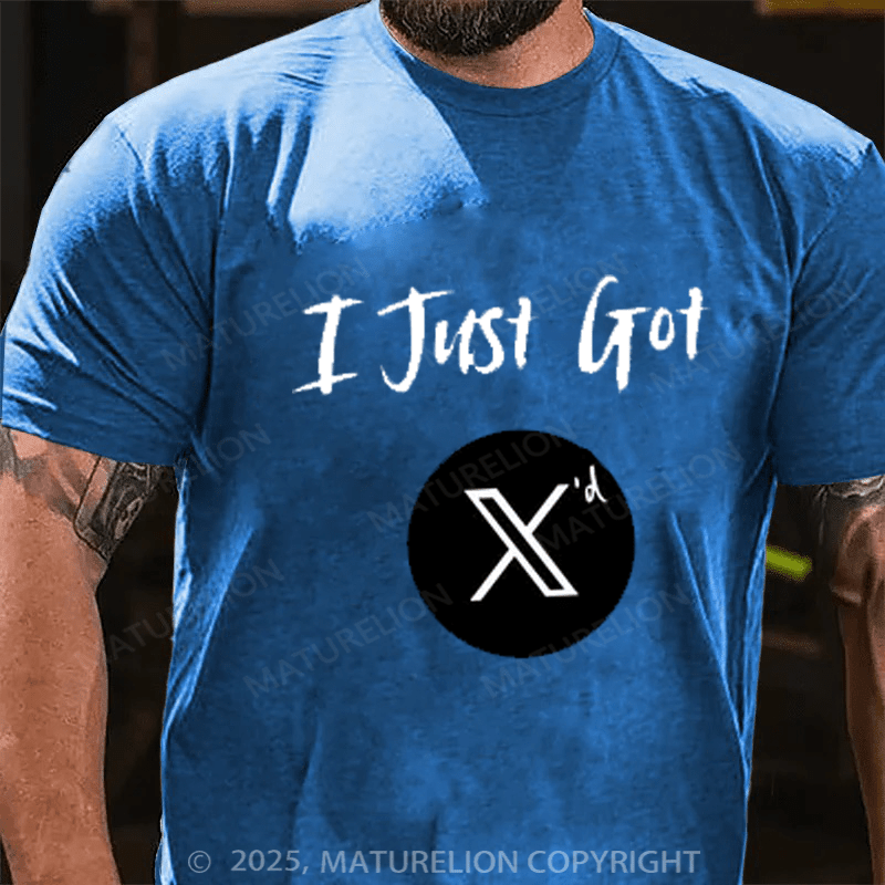 Maturelion Men's T-shirt I Just Got X'd Cotton T-shirt