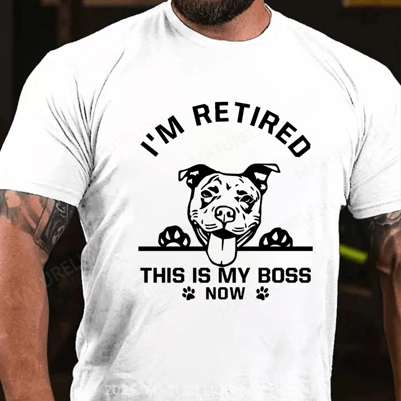 Maturelion Men's T-shirt I'm Retired Cotton T-shirt