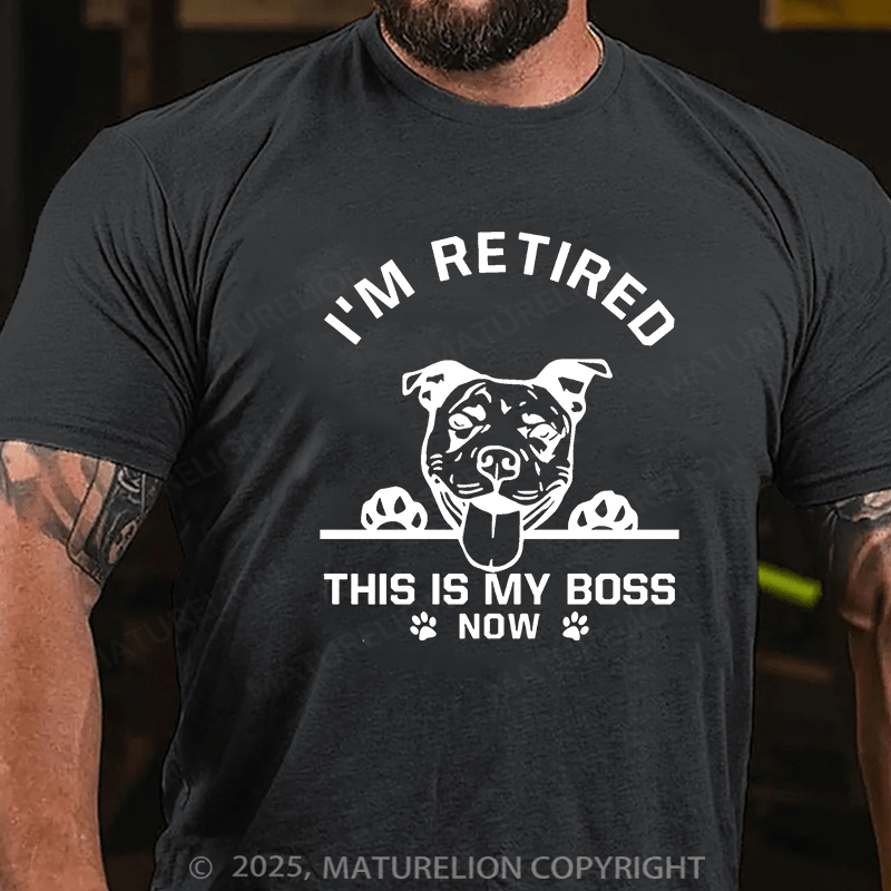 Maturelion Men's T-shirt I'm Retired Cotton T-shirt