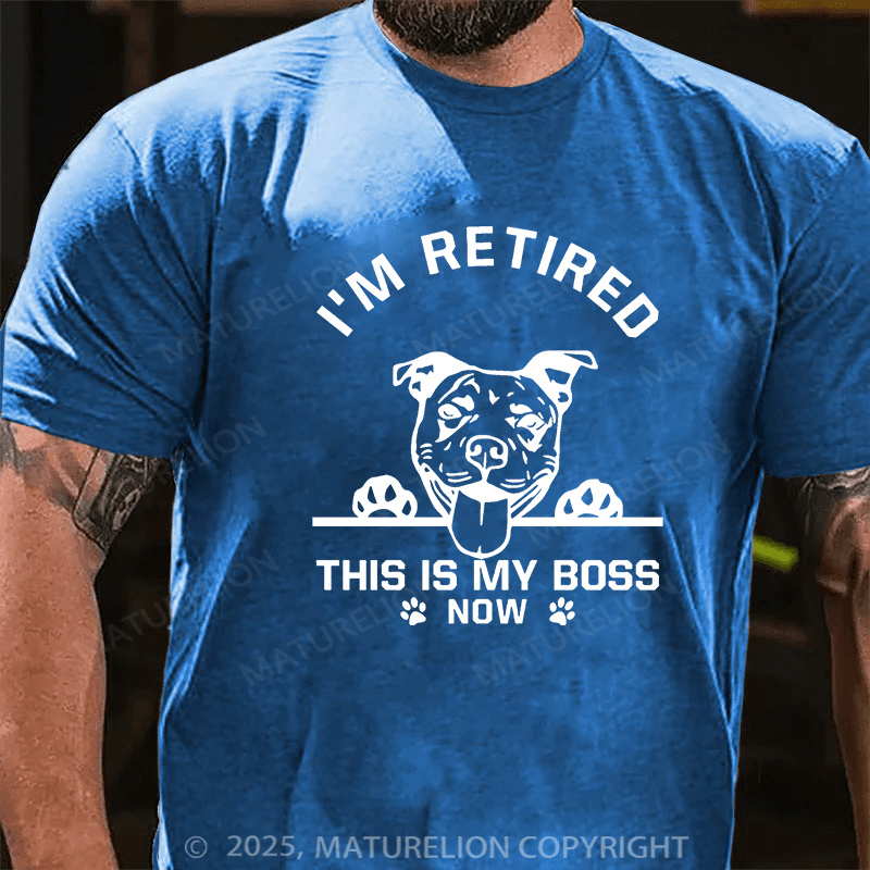 Maturelion Men's T-shirt I'm Retired Cotton T-shirt