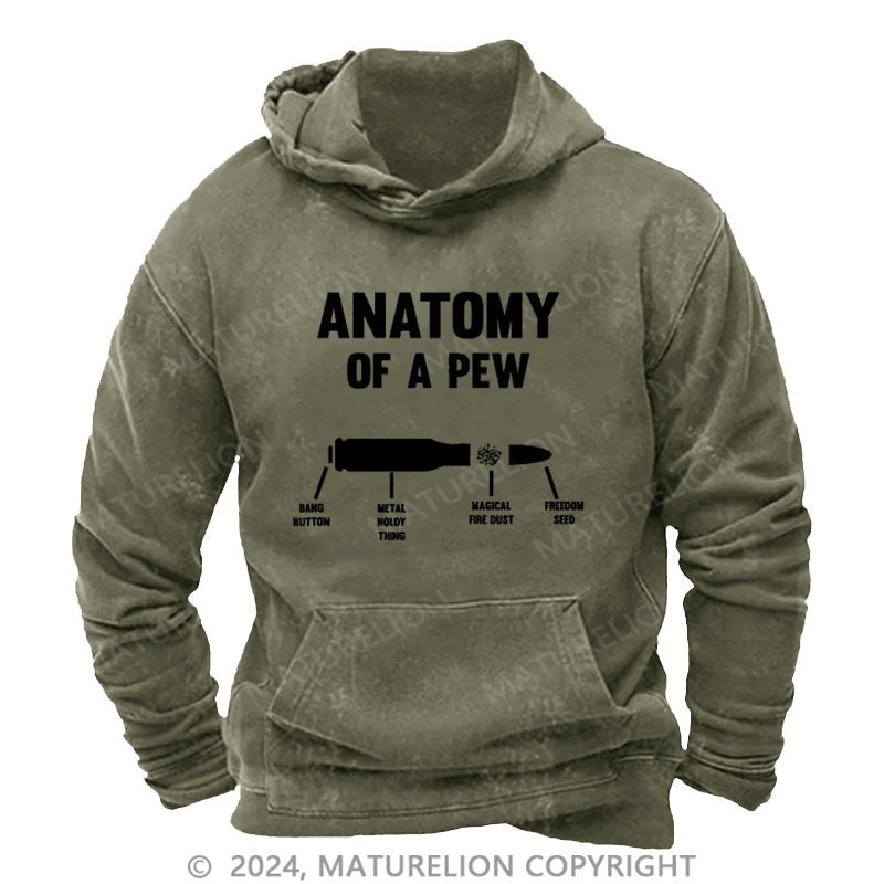 Maturelion Anatomy Of A Pew DTG Printing Washed Hoodie