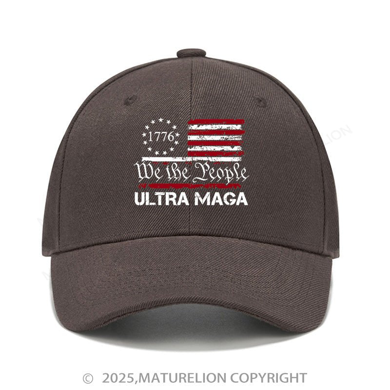 Maturelion Baseball Cap 1776 We The People American Flag Ultra Maga Cap (Free Customization)