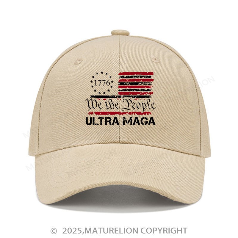Maturelion Baseball Cap 1776 We The People American Flag Ultra Maga Cap (Free Customization)