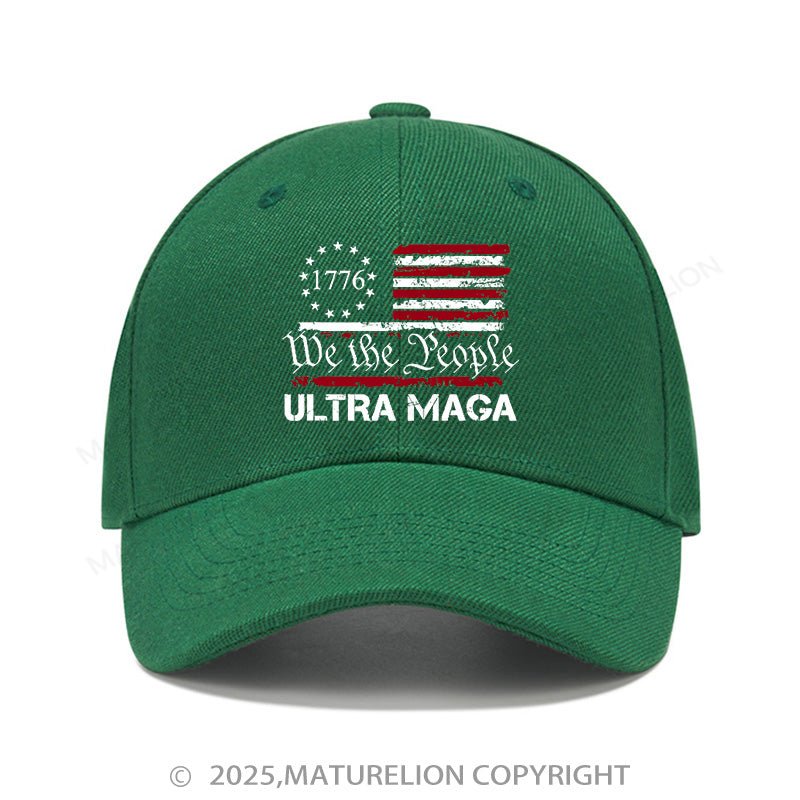 Maturelion Baseball Cap 1776 We The People American Flag Ultra Maga Cap (Free Customization)