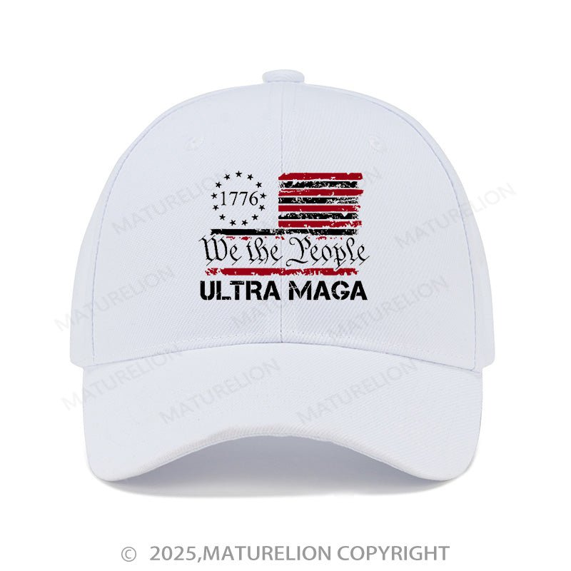 Maturelion Baseball Cap 1776 We The People American Flag Ultra Maga Cap (Free Customization)