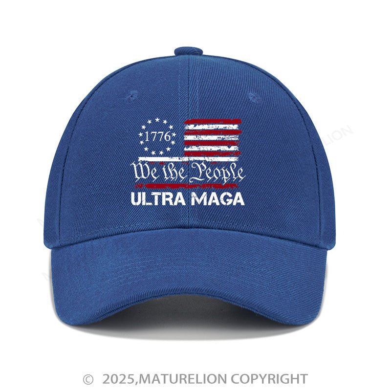 Maturelion Baseball Cap 1776 We The People American Flag Ultra Maga Cap (Free Customization)