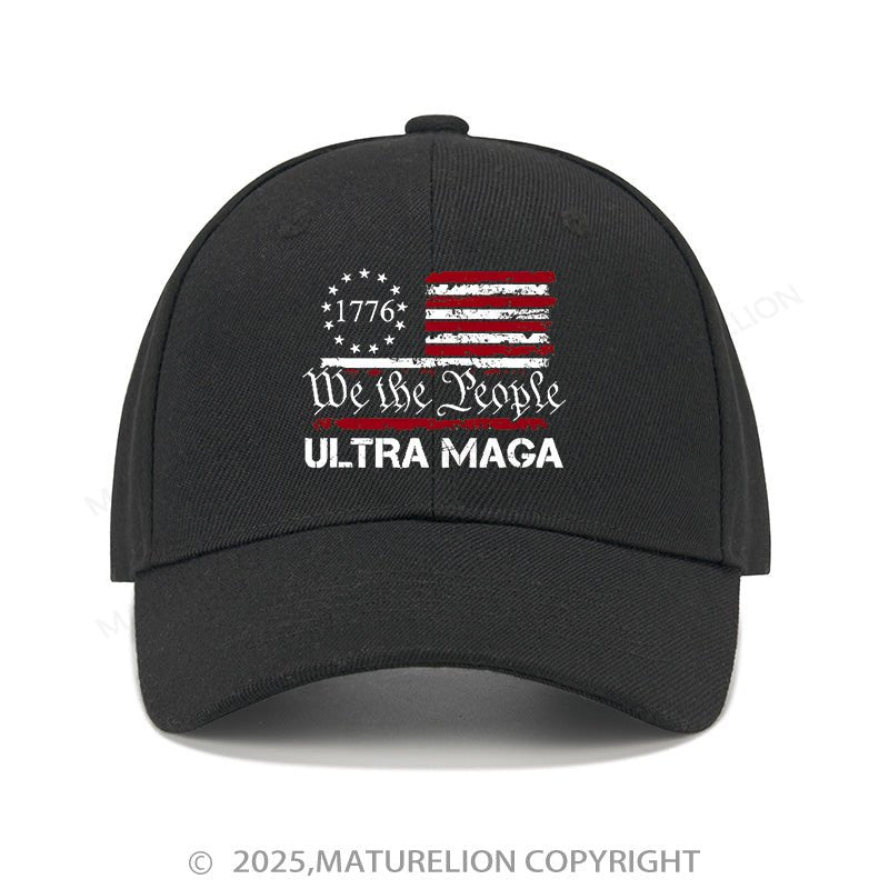 Maturelion Baseball Cap 1776 We The People American Flag Ultra Maga Cap (Free Customization)