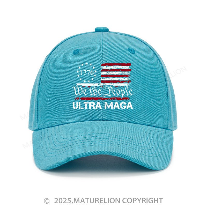 Maturelion Baseball Cap 1776 We The People American Flag Ultra Maga Cap (Free Customization)