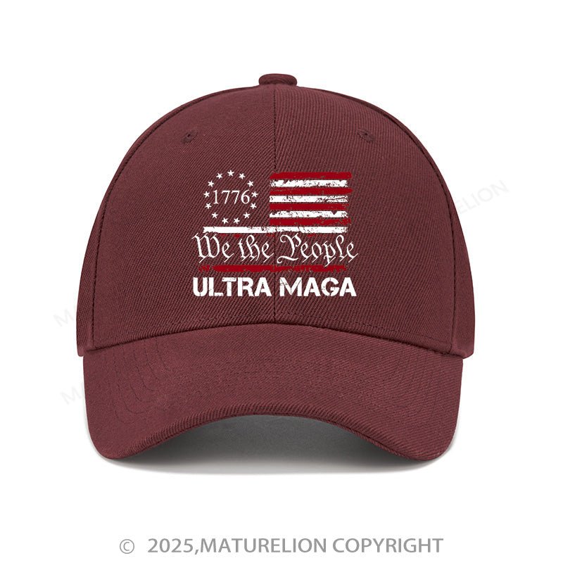 Maturelion Baseball Cap 1776 We The People American Flag Ultra Maga Cap (Free Customization)