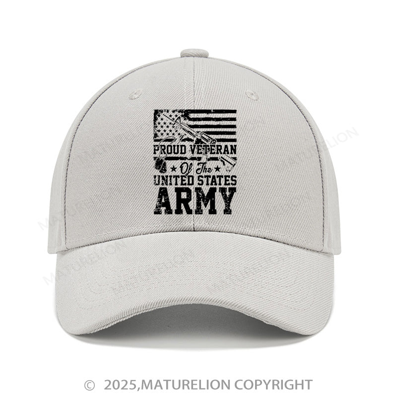 Maturelion Baseball Cap Proud Veteran Of The U. S. Army Cap (Free Customization)