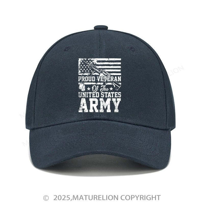 Maturelion Baseball Cap Proud Veteran Of The U. S. Army Cap (Free Customization)