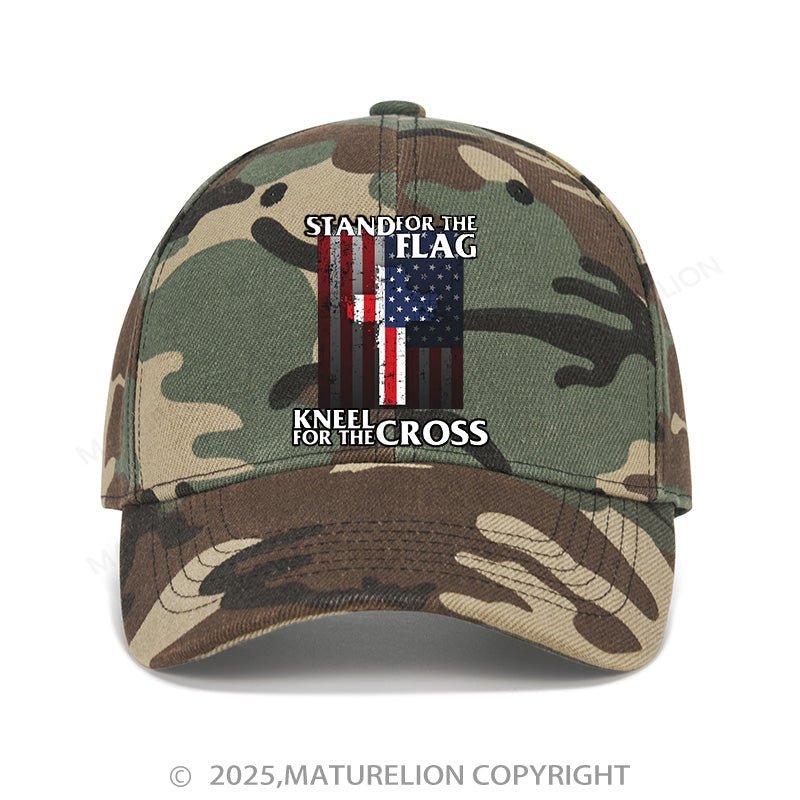 Maturelion Baseball Cap Stand For The Flag Kneel For The Cross Cap (Free Customization)