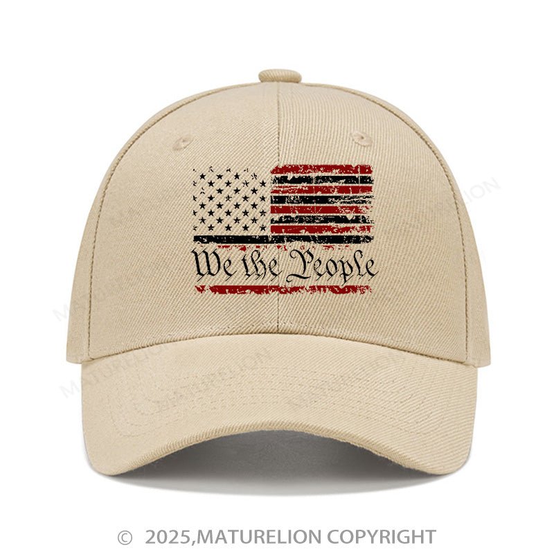 Maturelion Baseball Cap We The People American Flag Cap (Free Customization)