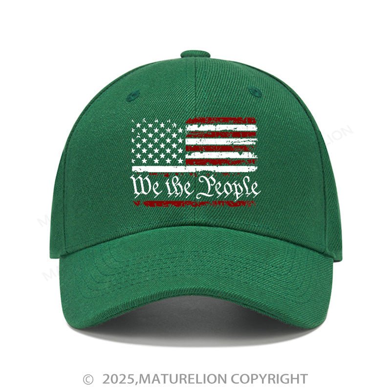 Maturelion Baseball Cap We The People American Flag Cap (Free Customization)