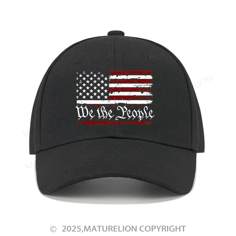 Maturelion Baseball Cap We The People American Flag Cap (Free Customization)