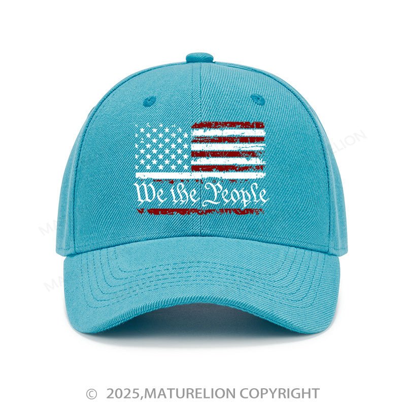 Maturelion Baseball Cap We The People American Flag Cap (Free Customization)