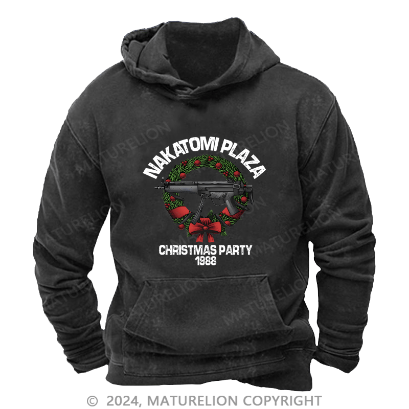 Maturelion Christmas Hoodie Nakatomi Plaza Christmas Party 1989 Custom Hoodie