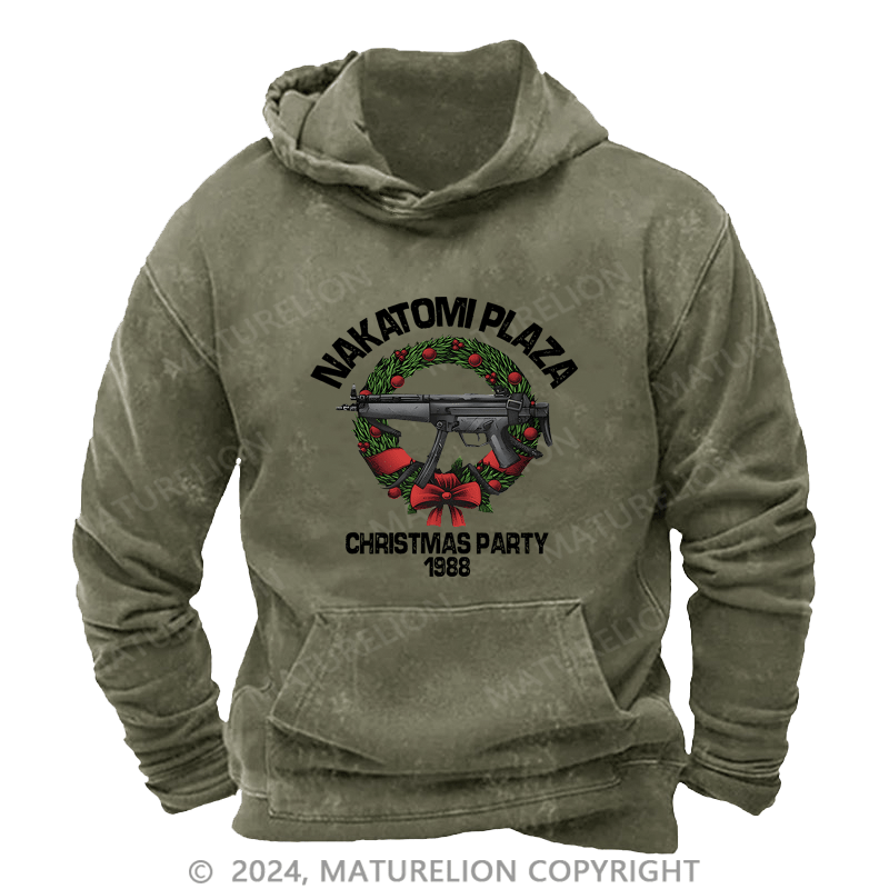 Maturelion Christmas Hoodie Nakatomi Plaza Christmas Party 1989 Custom Hoodie