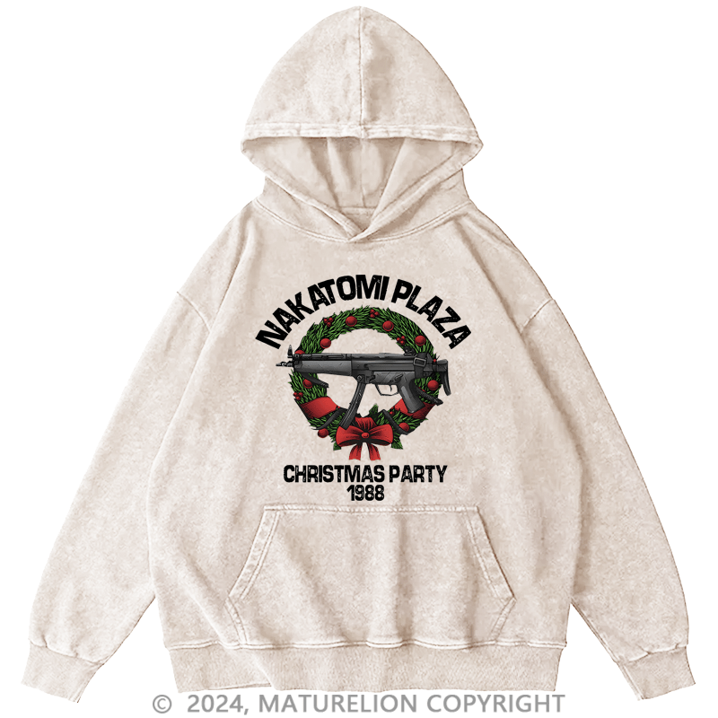 Maturelion Christmas Hoodie Nakatomi Plaza Christmas Party 1989 Custom Hoodie