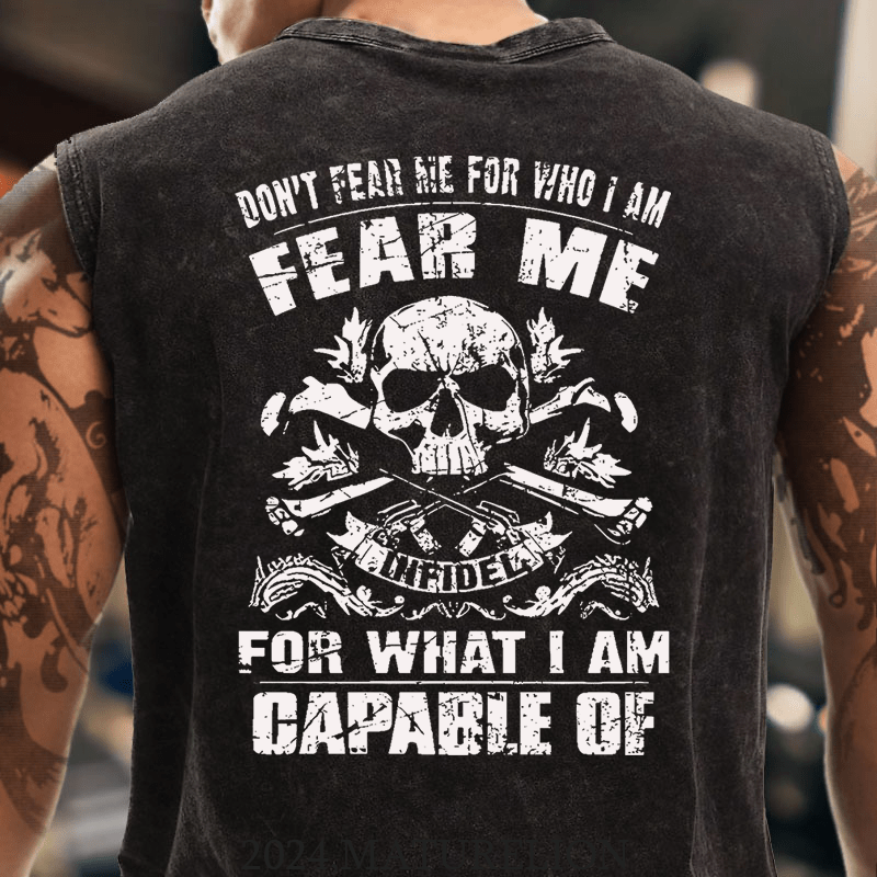 Maturelion Don't Fear Me For Who I Am Fear Me Infidel For What I Am Capable Of Cotton Tank Top