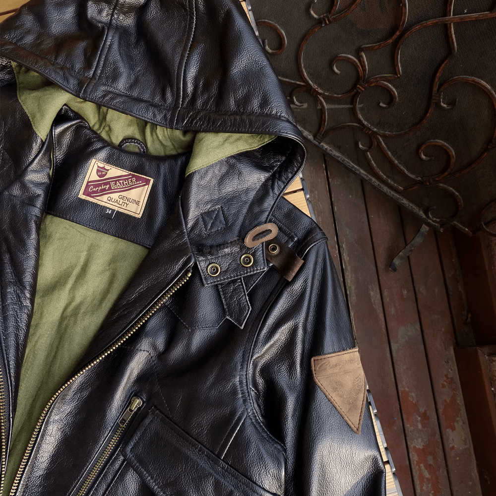 Maturelion Fashion Motorcycle Biker Genuine Men's Leather Jacket