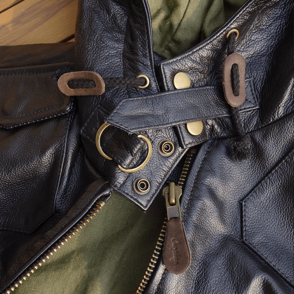 Maturelion Fashion Motorcycle Biker Genuine Men's Leather Jacket