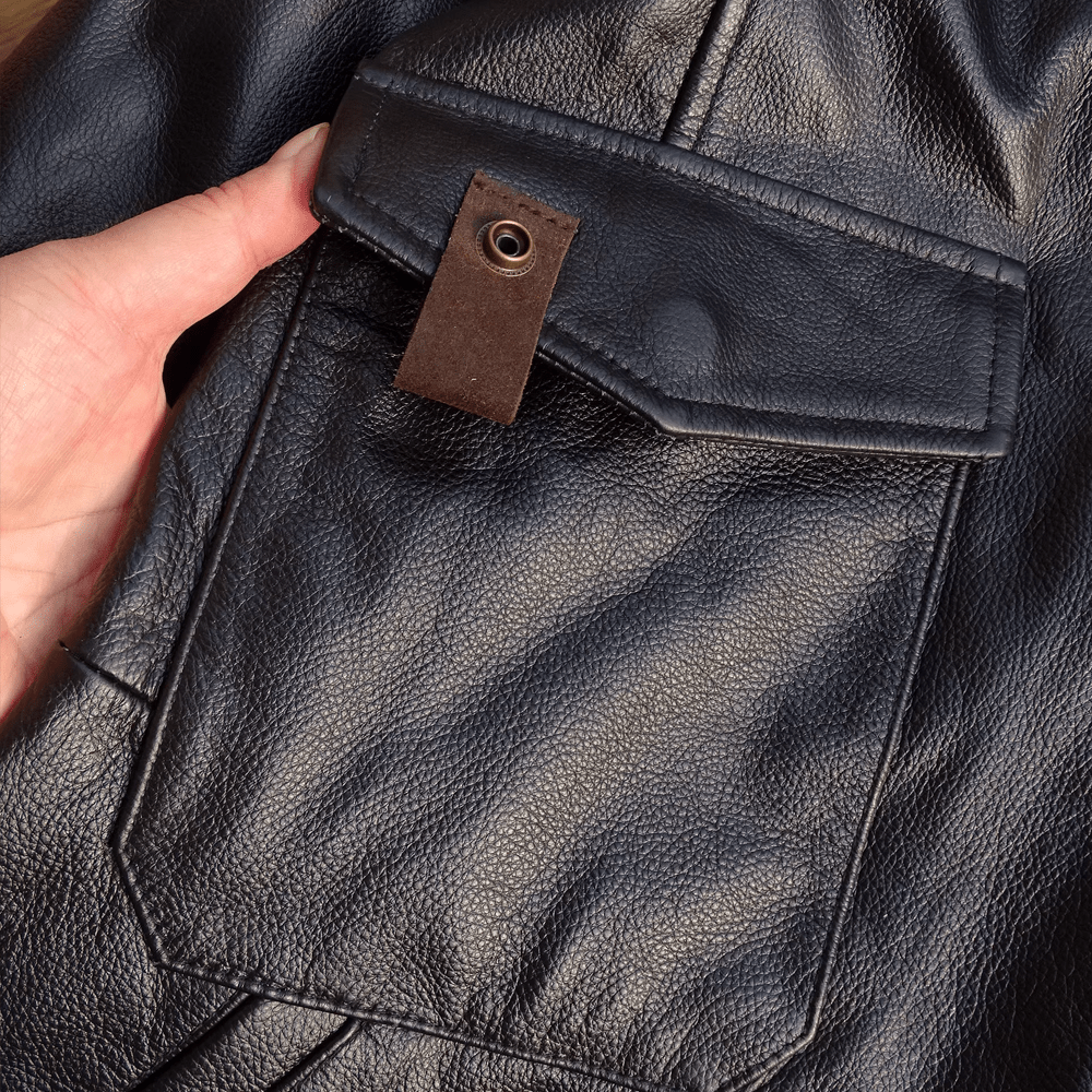 Maturelion Fashion Motorcycle Biker Genuine Men's Leather Jacket