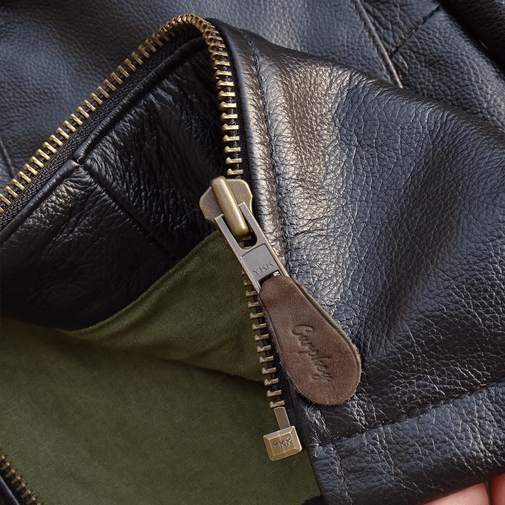 Maturelion Fashion Motorcycle Biker Genuine Men's Leather Jacket
