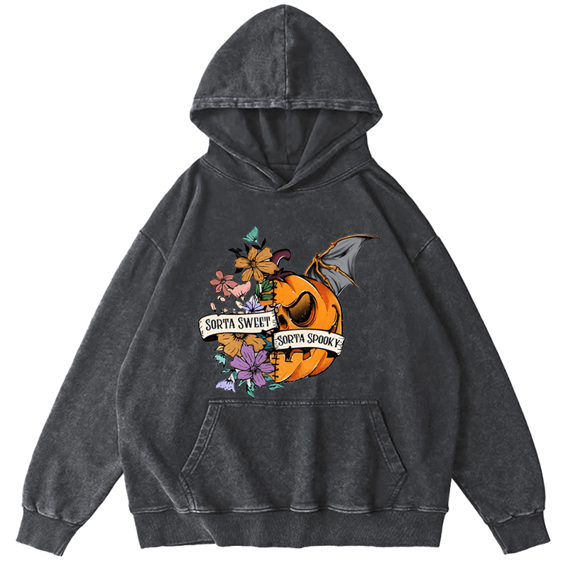 Maturelion Halloween Halloween Washed Hoodie