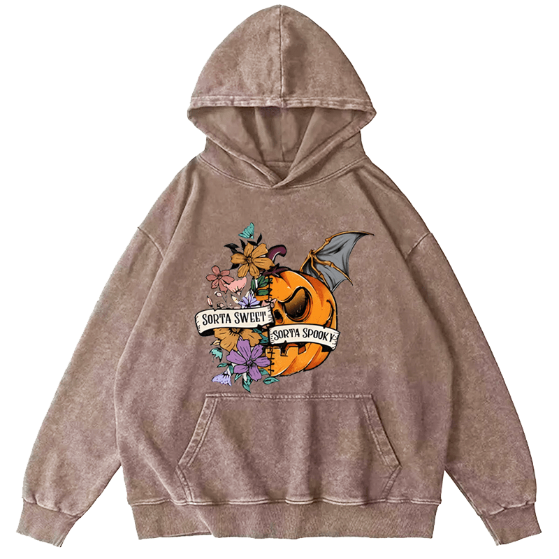 Maturelion Halloween Halloween Washed Hoodie