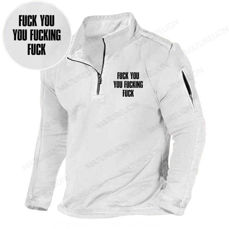Maturelion Men's Henley Shirt Fuck You You Fucking Fuck Henley Shirt