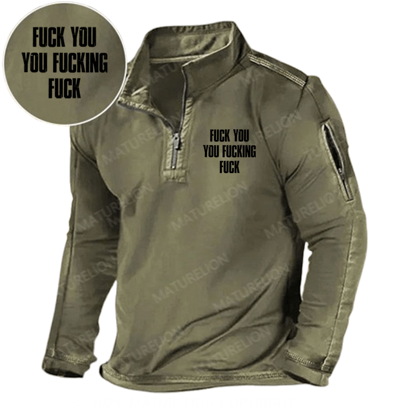Maturelion Men's Henley Shirt Fuck You You Fucking Fuck Henley Shirt