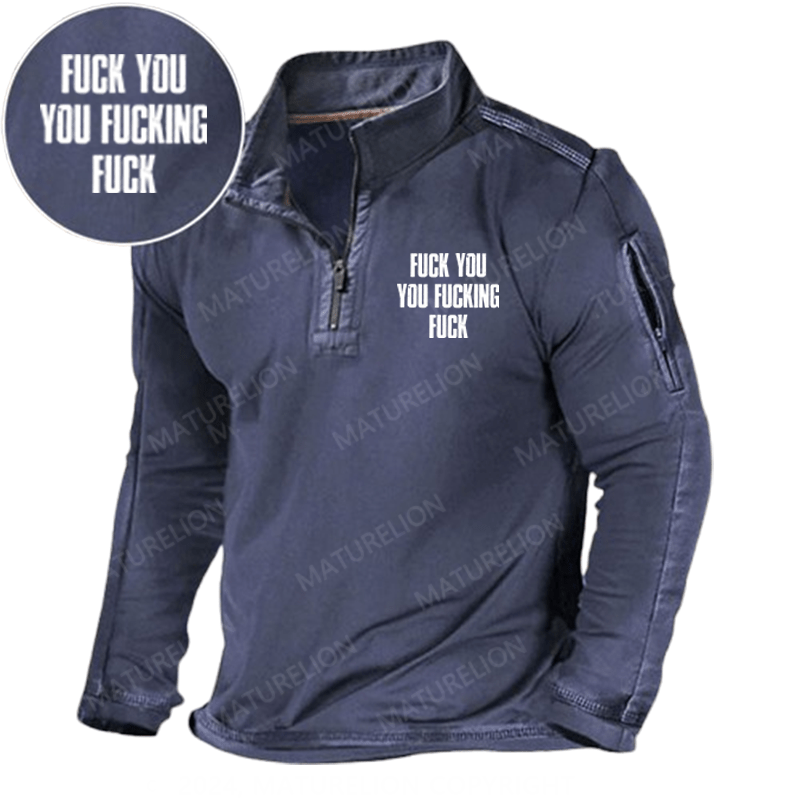 Maturelion Men's Henley Shirt Fuck You You Fucking Fuck Henley Shirt