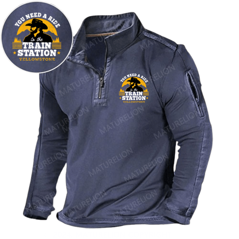 Maturelion Men's Henley Shirt You Need a Ride to the Train Station Henley Shirt