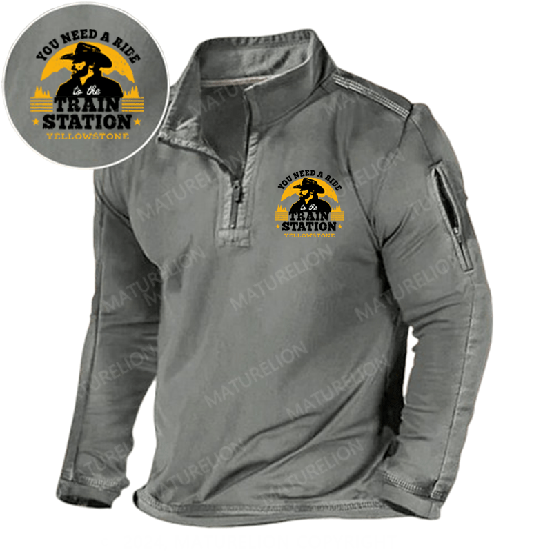 Maturelion Men's Henley Shirt You Need a Ride to the Train Station Henley Shirt
