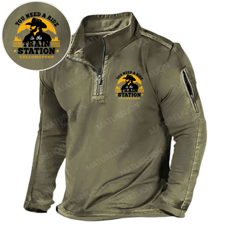 Maturelion Men's Henley Shirt You Need a Ride to the Train Station Henley Shirt
