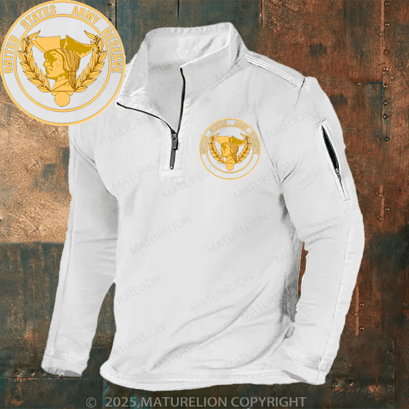 Maturelion Men's Henley Shirt United States Army Reserve Henley Shirt