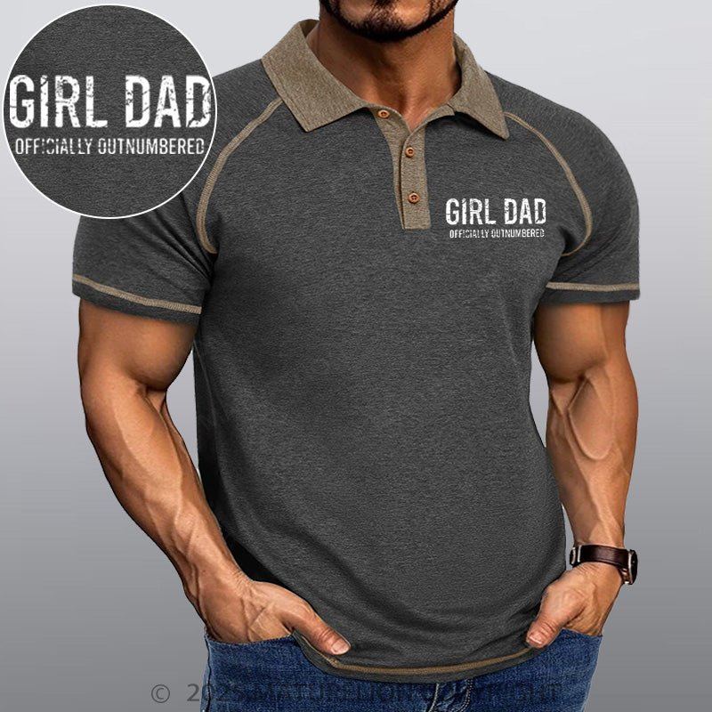 Maturelion Men's Polo Shirt Girl Dad All Day Every Day Polo Shirt