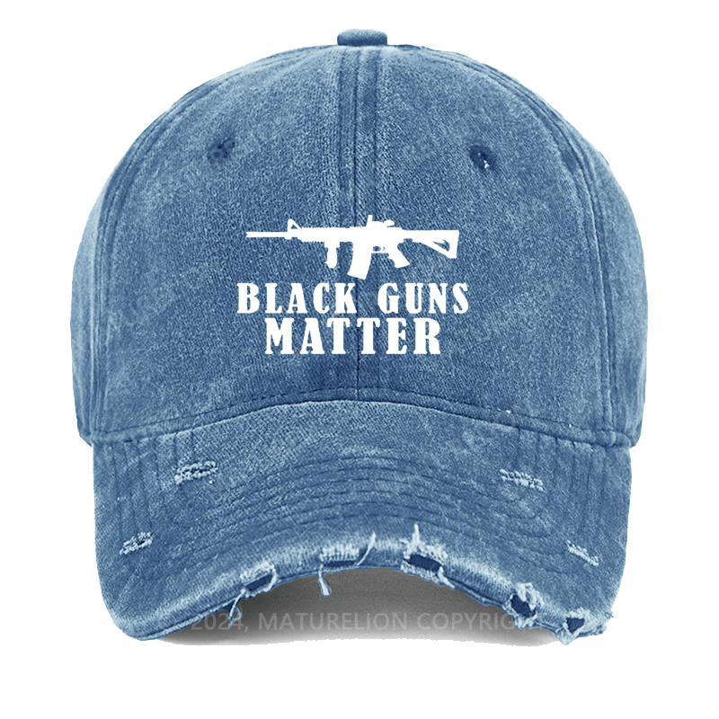 Maturelion Black Guns Matter Washed Vintage Cap