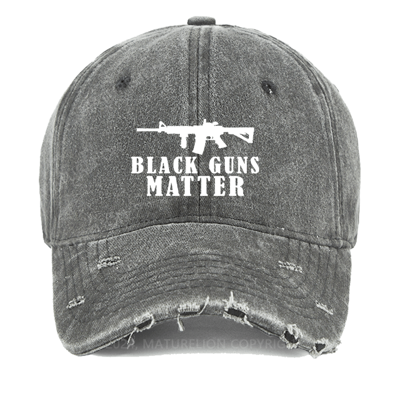 Maturelion Black Guns Matter Washed Vintage Cap