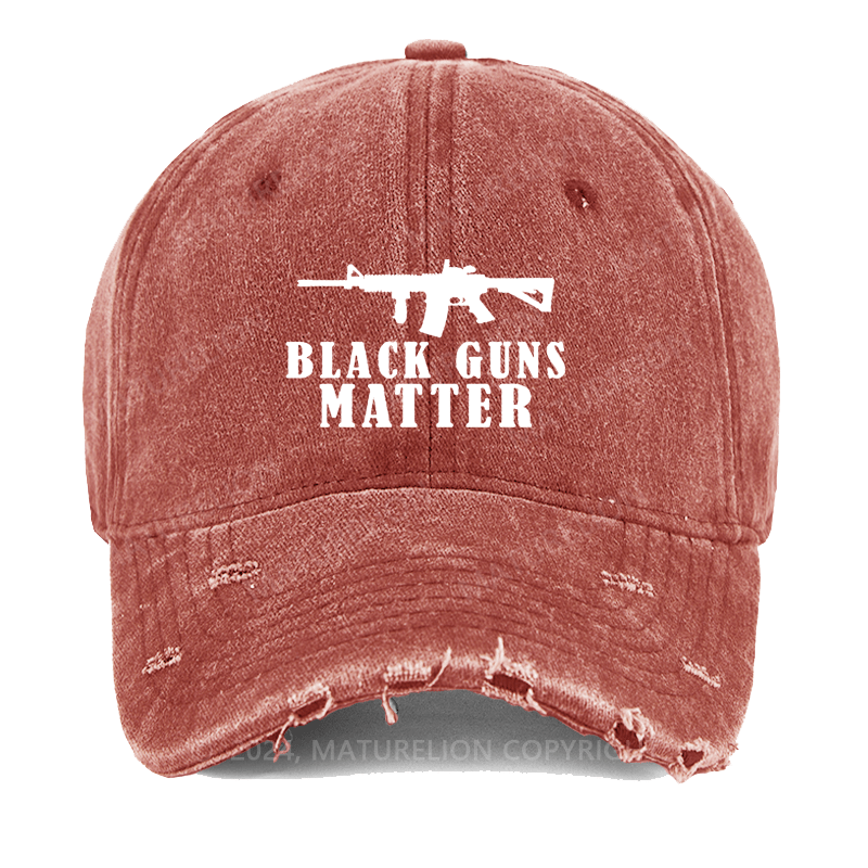 Maturelion Black Guns Matter Washed Vintage Cap