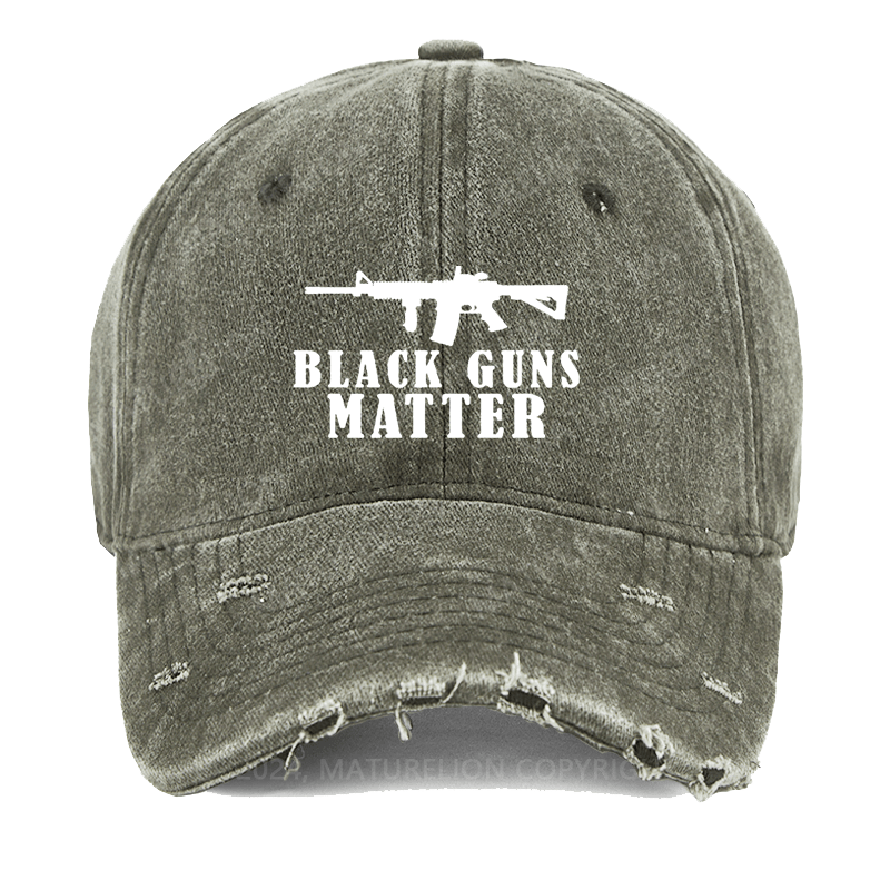 Maturelion Black Guns Matter Washed Vintage Cap