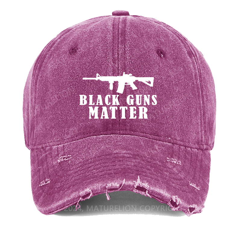Maturelion Black Guns Matter Washed Vintage Cap