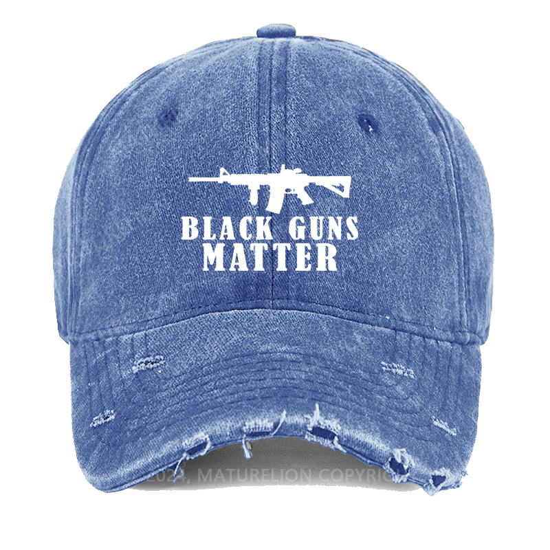 Maturelion Black Guns Matter Washed Vintage Cap